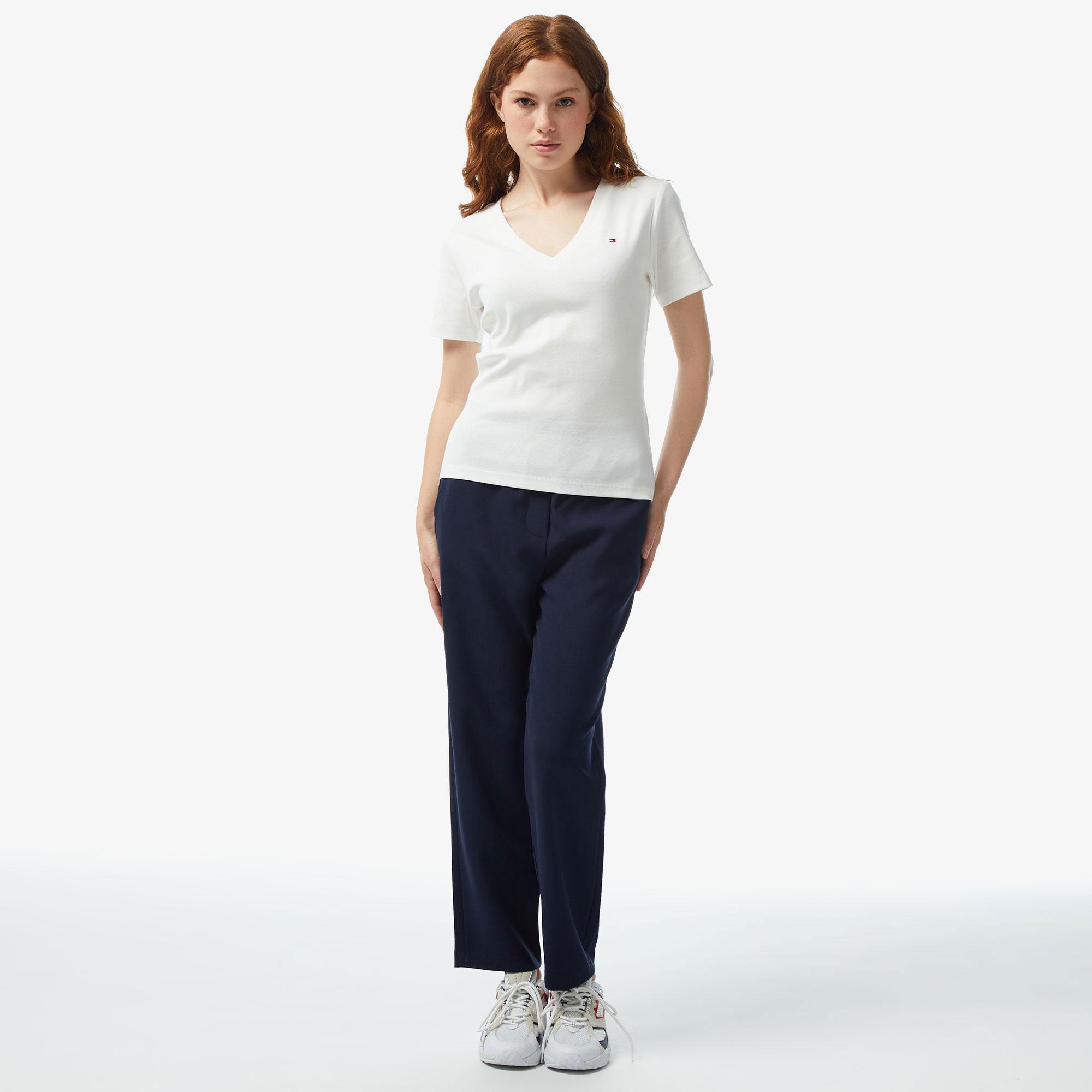 Tommy Hilfiger Kadın Beyaz T-Shirt