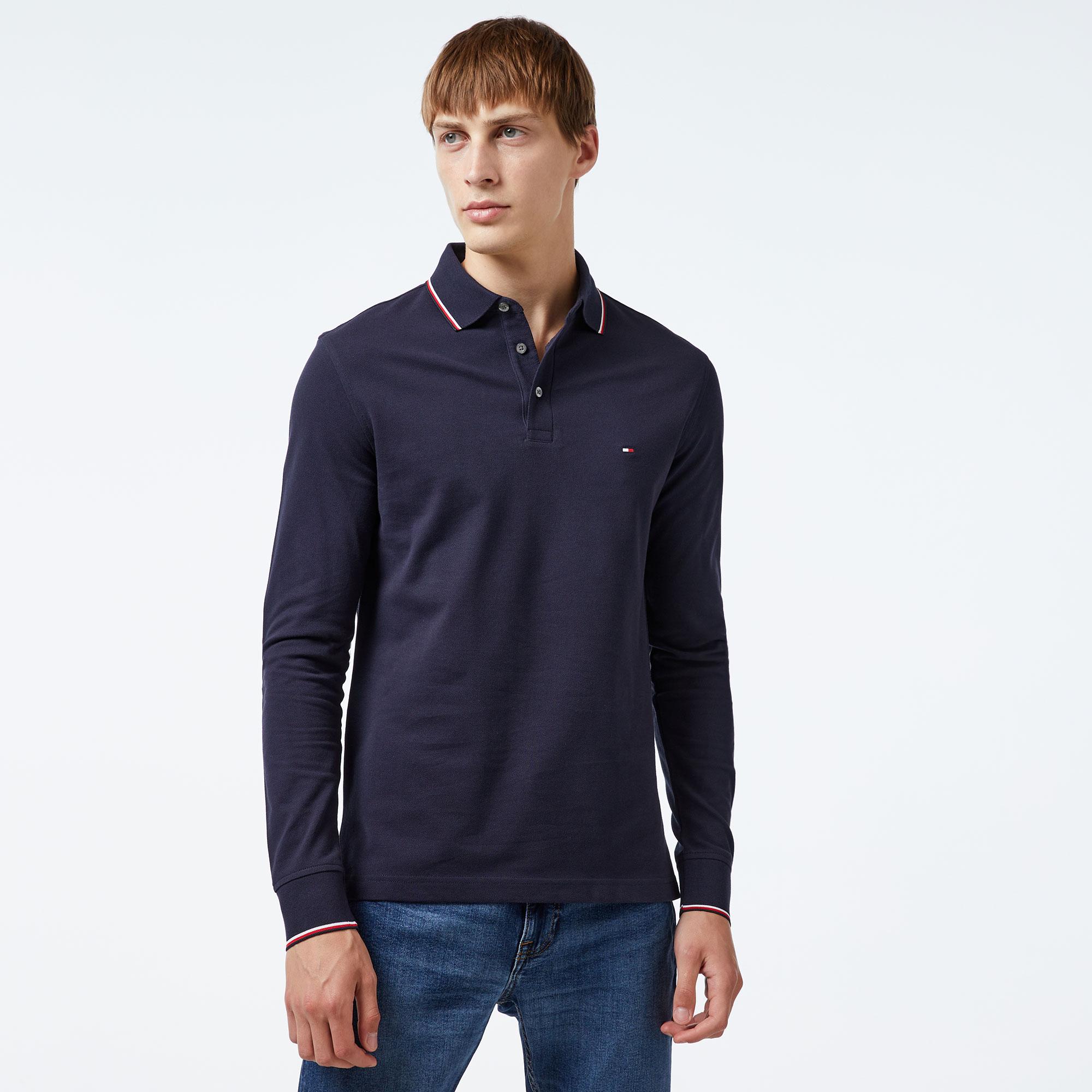 Tommy Hilfiger Erkek Mavi Polo