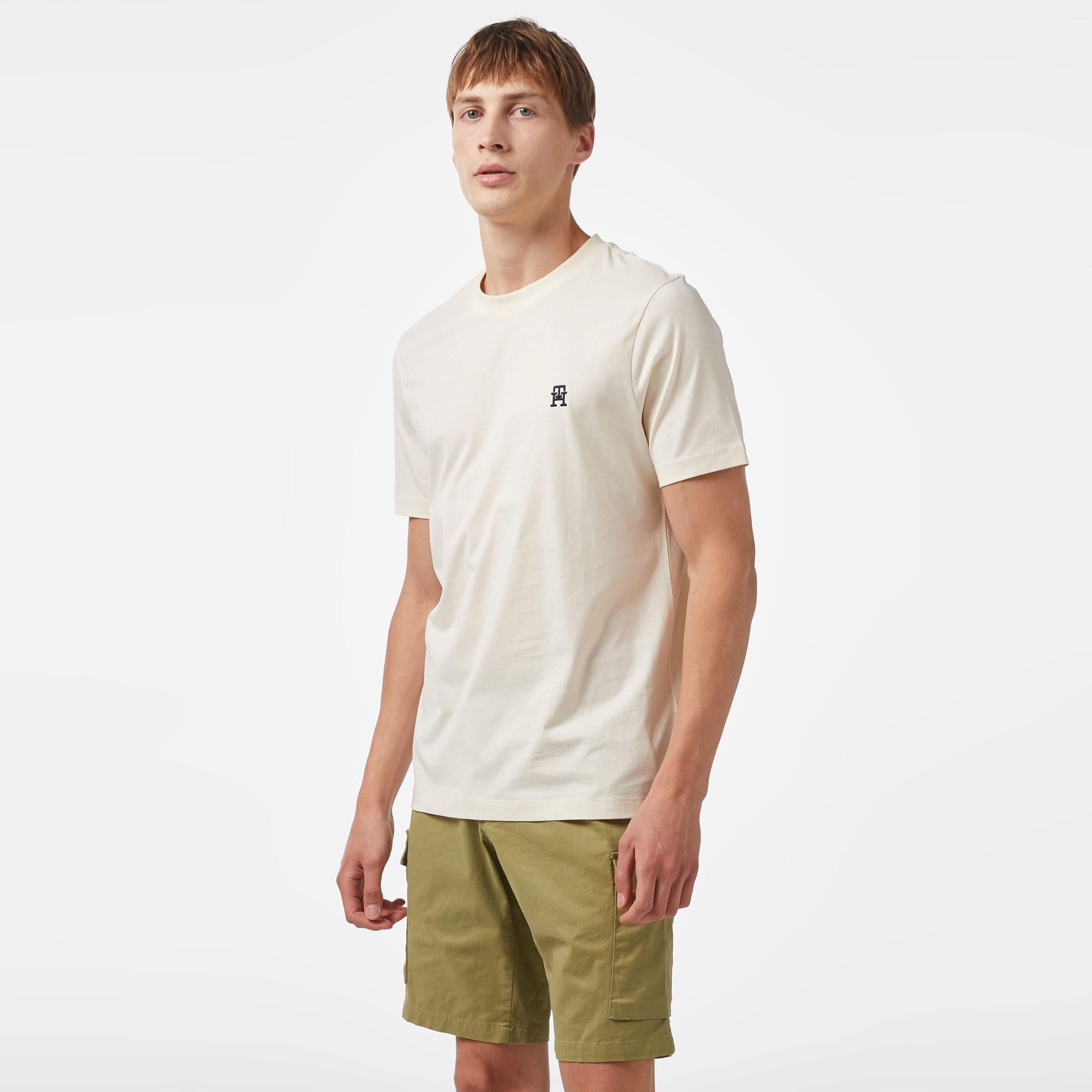 Tommy Hilfiger Erkek Bej T-Shirt