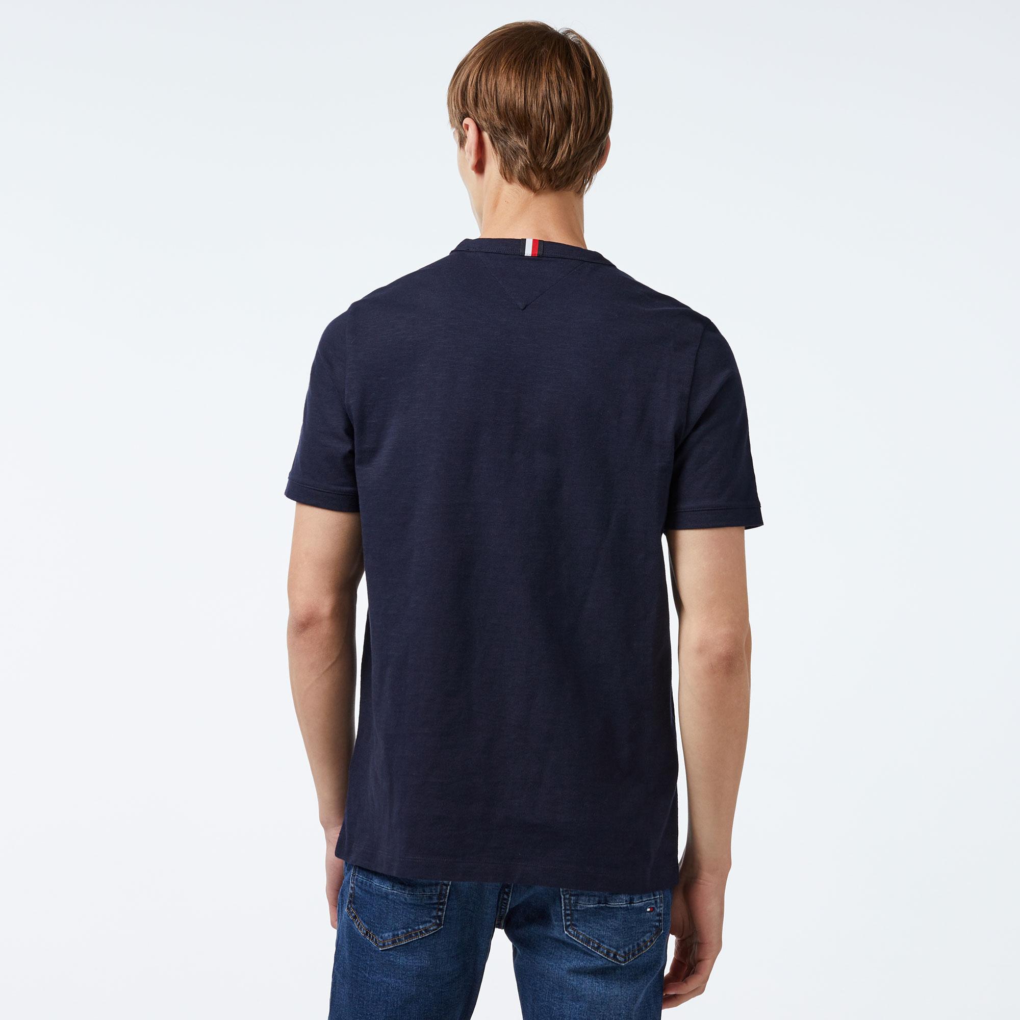 Tommy Hilfiger Erkek Mavi T-Shirt