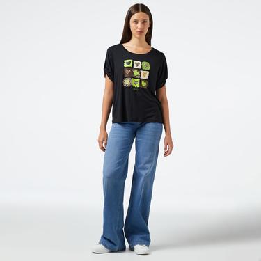  Liu Jo Kadın Siyah T-Shirt