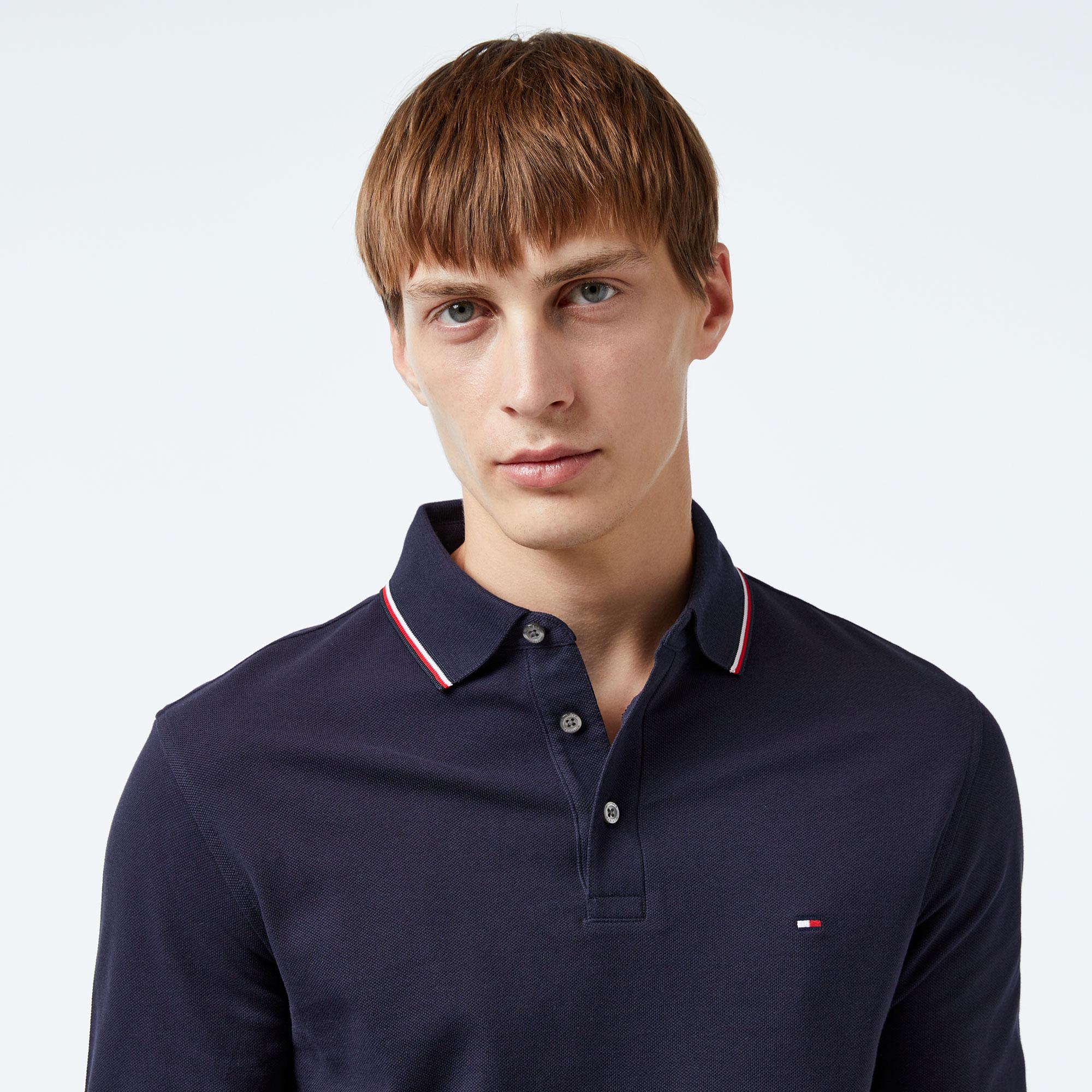 Tommy Hilfiger Erkek Mavi Polo