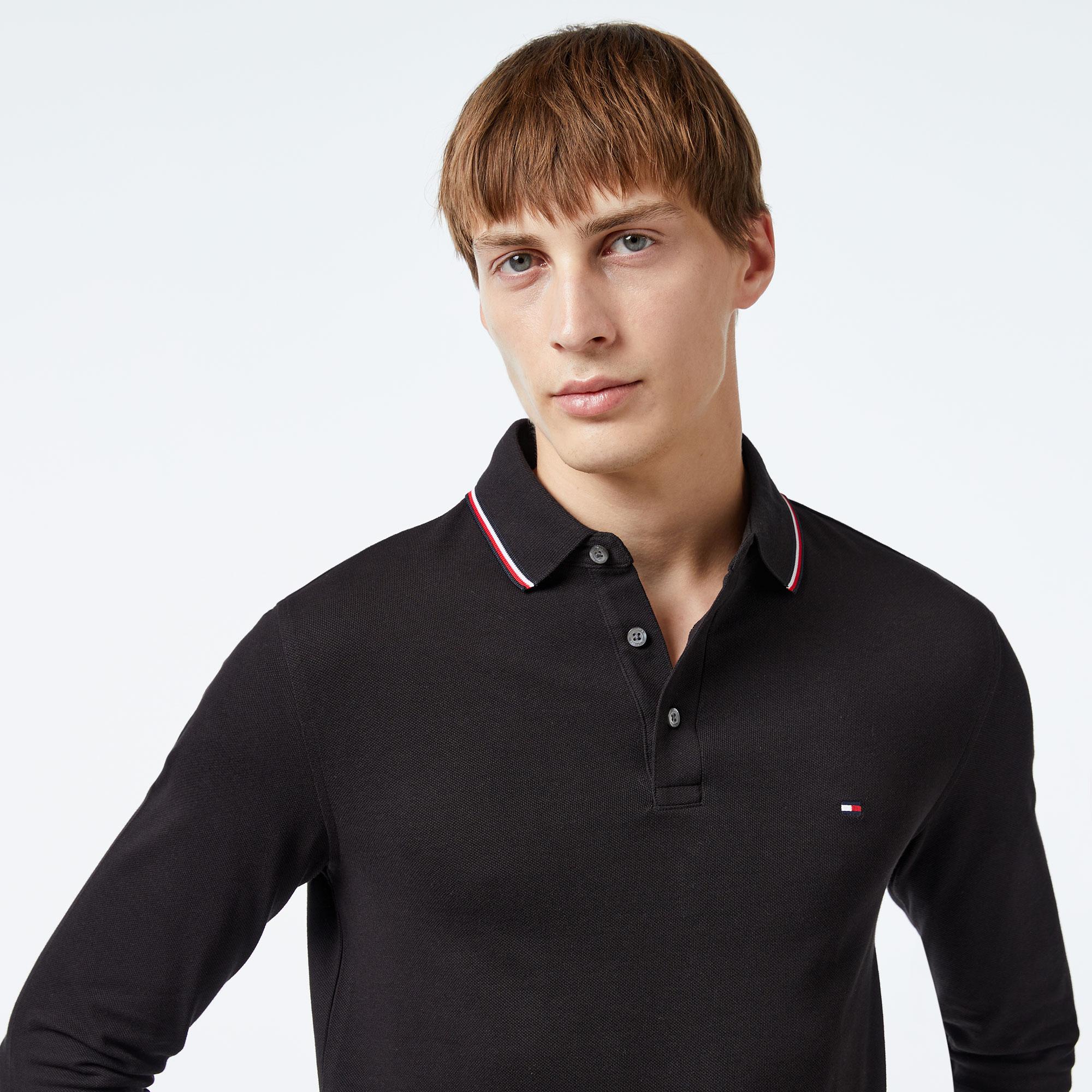 Tommy Hilfiger Erkek Siyah Polo