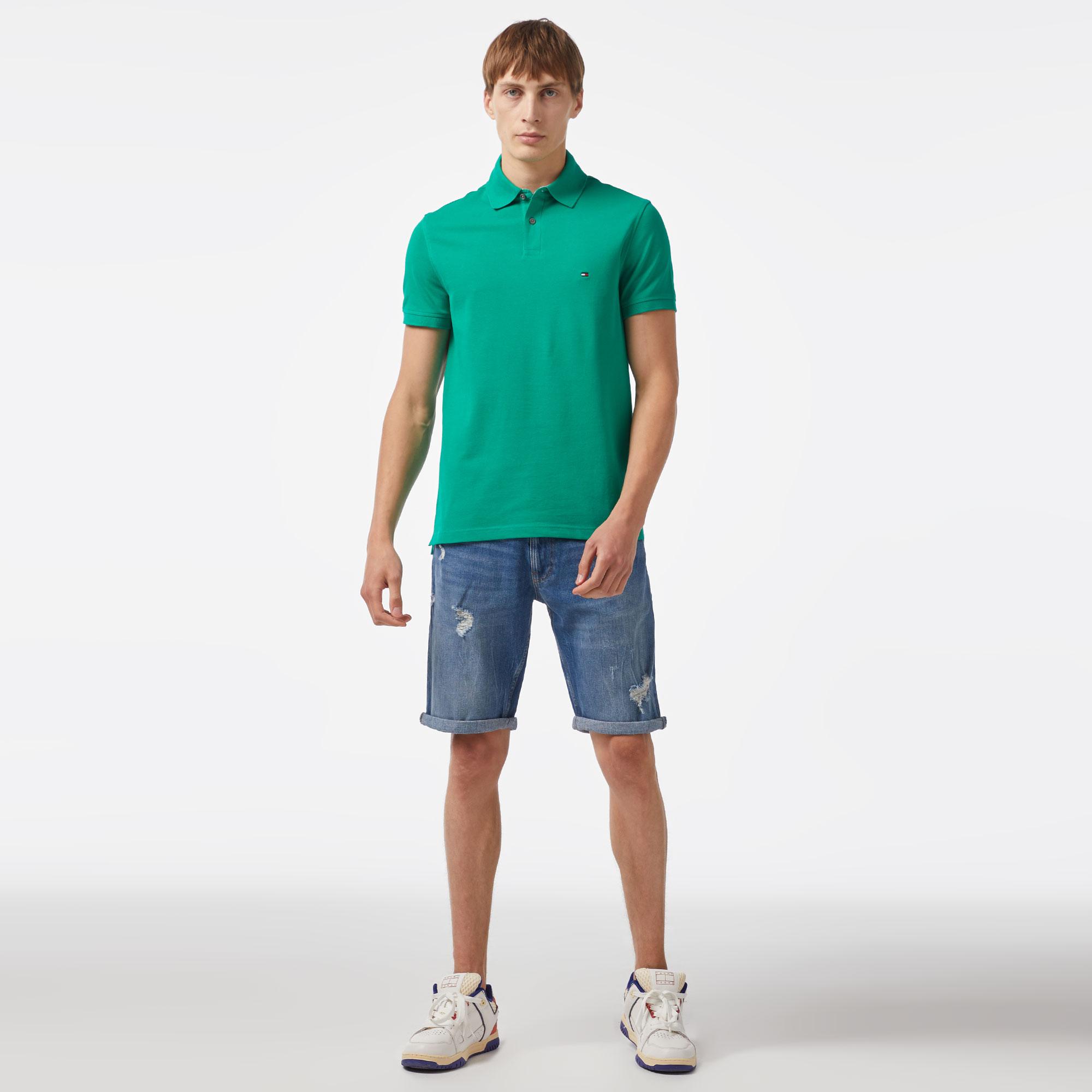 Tommy Hilfiger Erkek Yeşil Polo