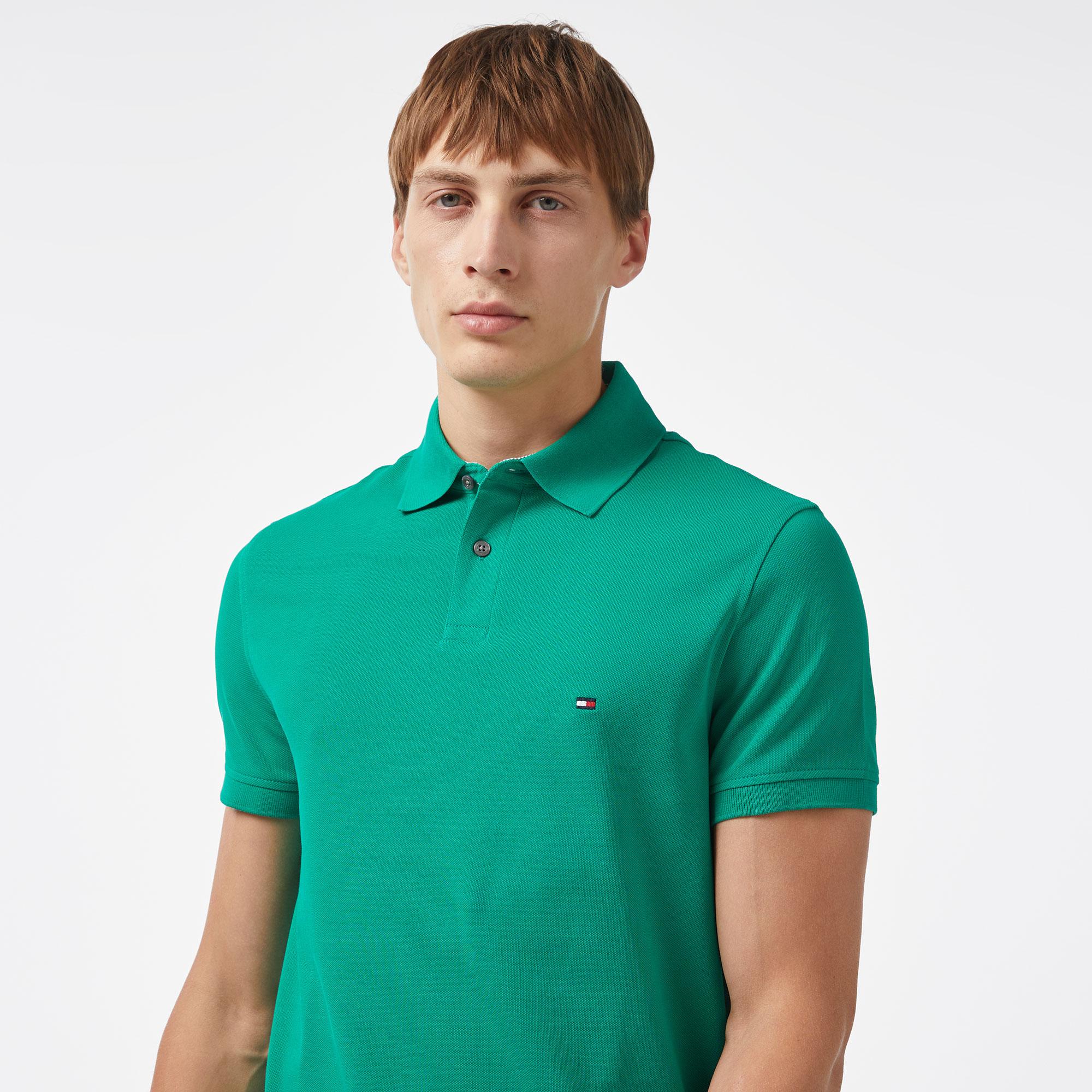 Tommy Hilfiger Erkek Yeşil Polo