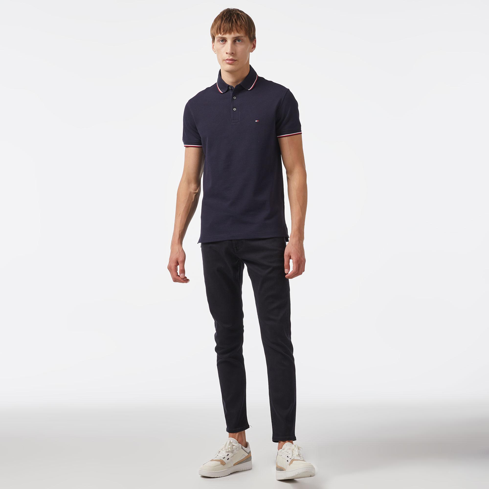 Tommy Hilfiger Erkek Mavi Polo
