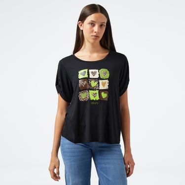  Liu Jo Kadın Siyah T-Shirt
