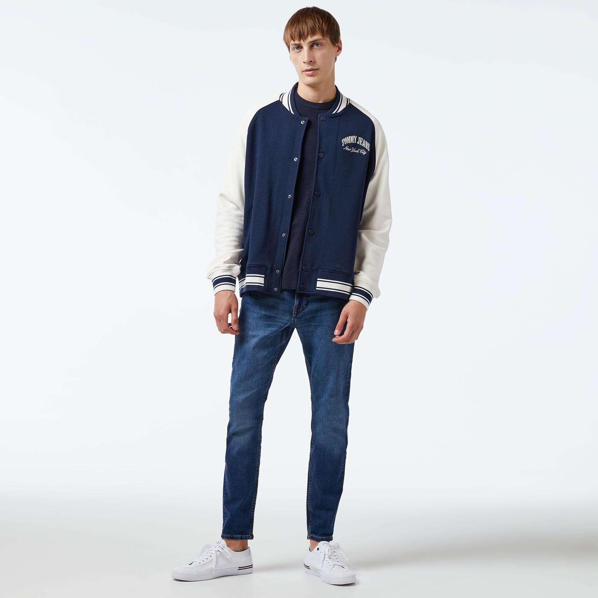 Tommy Hilfiger Erkek Lacivert Bomber Ceket
