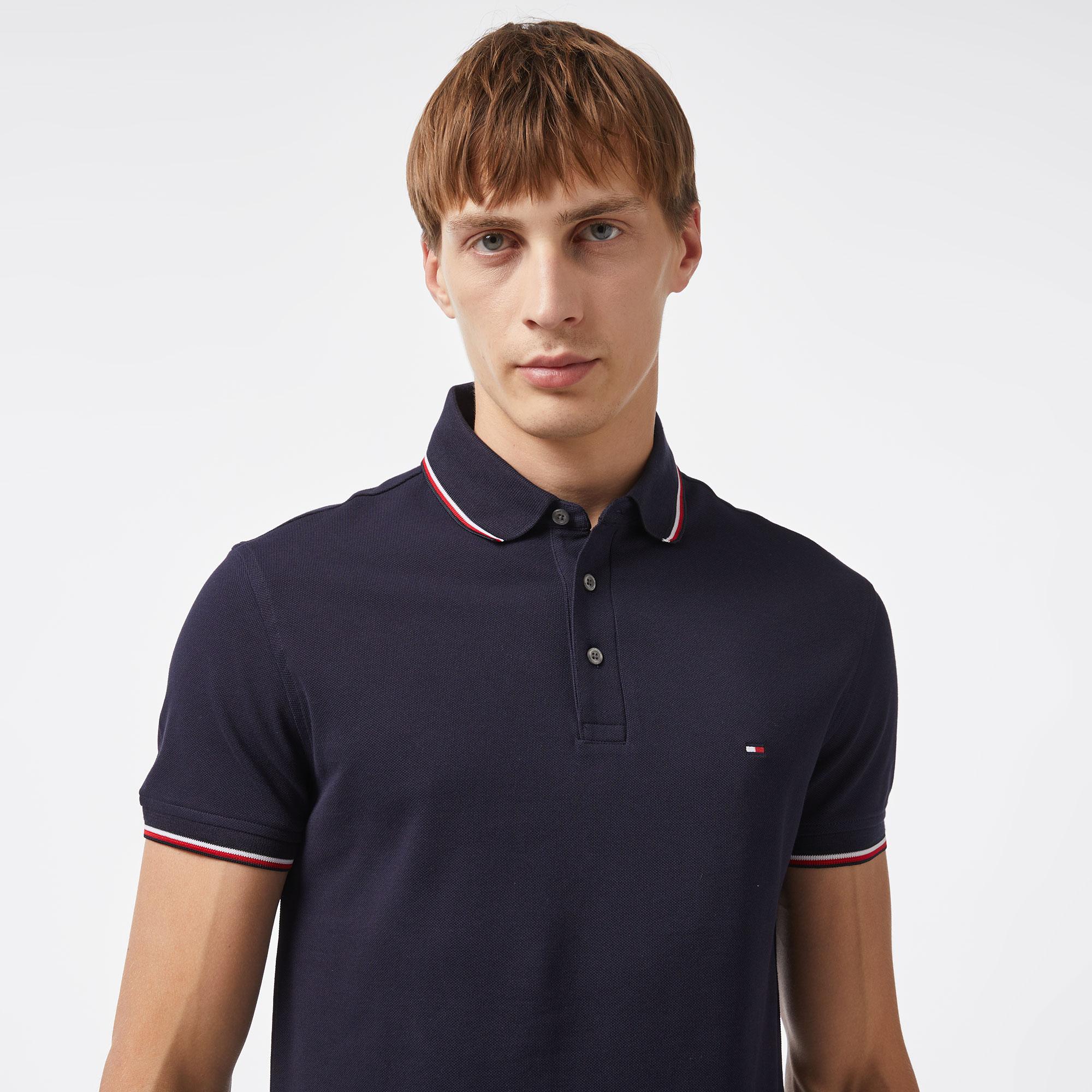 Tommy Hilfiger Erkek Mavi Polo