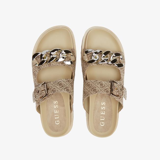  Guess Kadın Kahverengi Terlik