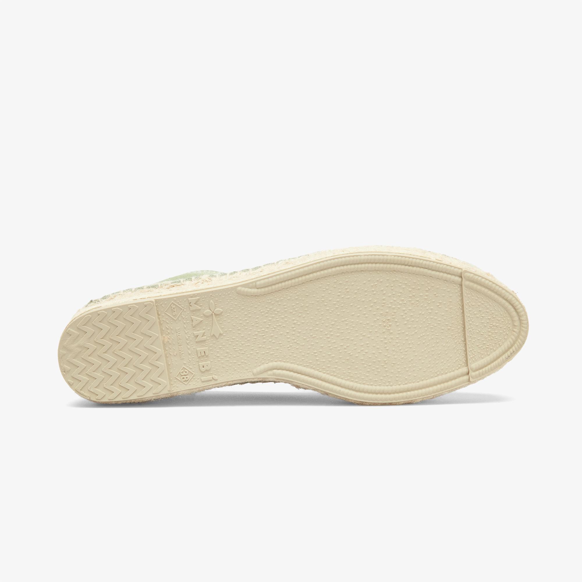 Manebi Hamptons Double Sole Kadın Yeşil Espadril