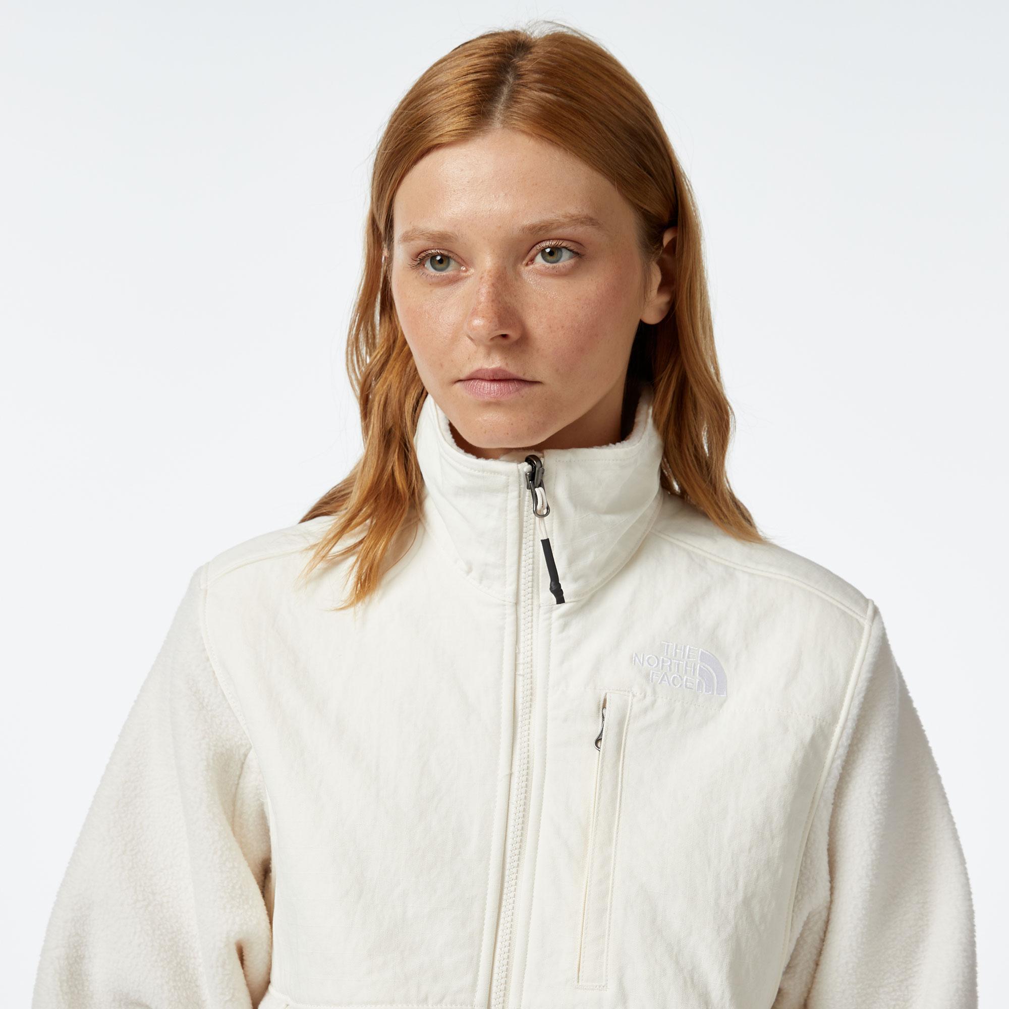 The North Face Ripstop Denali Kadın Beyaz Mont