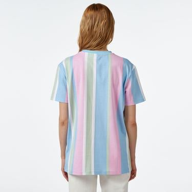  Karl Kani KK Small Sign. Os Stripe Kadın Renkli T-Shirt