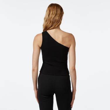  Karl Kani Chest Sign. Essen. Asymmetric Rib Kadın Siyah T-Shirt