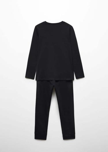  Mango Çocuk Karanlıkta Parlayan Iskelet Pijama Siyah