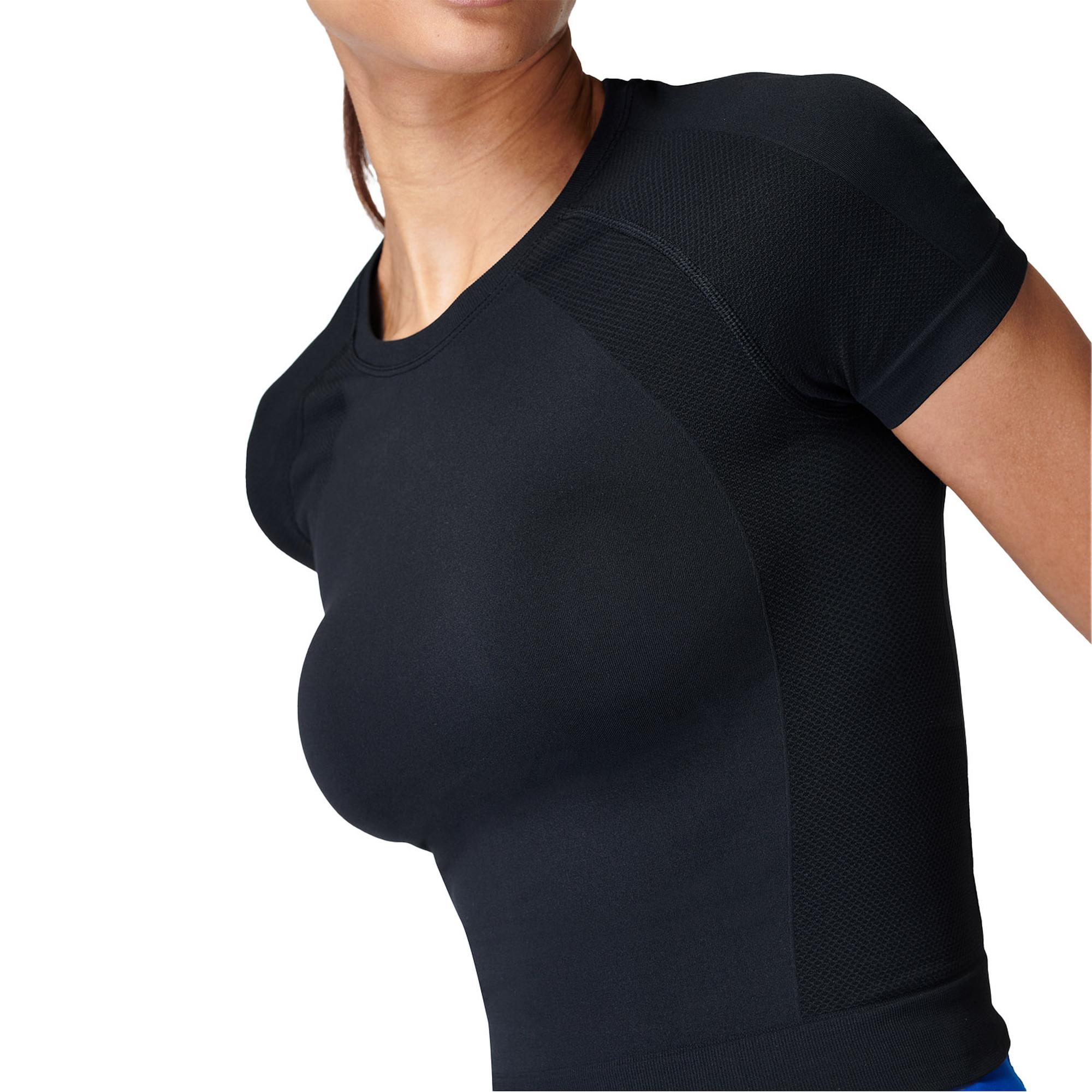 Sweaty Betty Athlete Crop Seamless Workout Kadın Siyah Koşu Tank Top