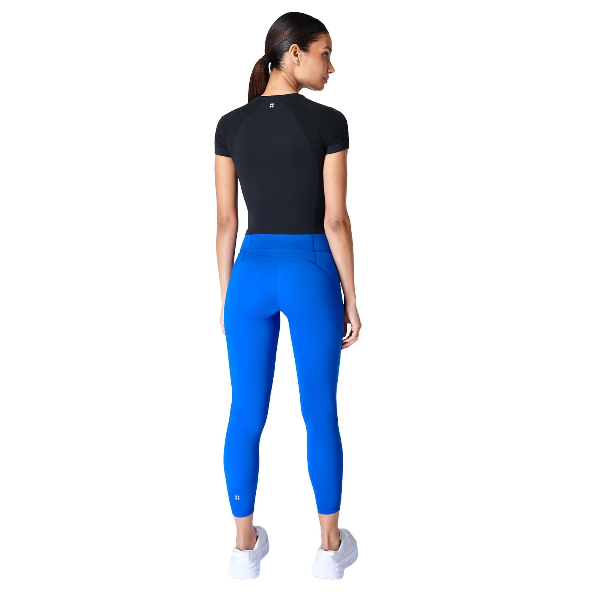 Sweaty Betty Athlete Crop Seamless Workout Kadın Siyah Koşu Tank Top