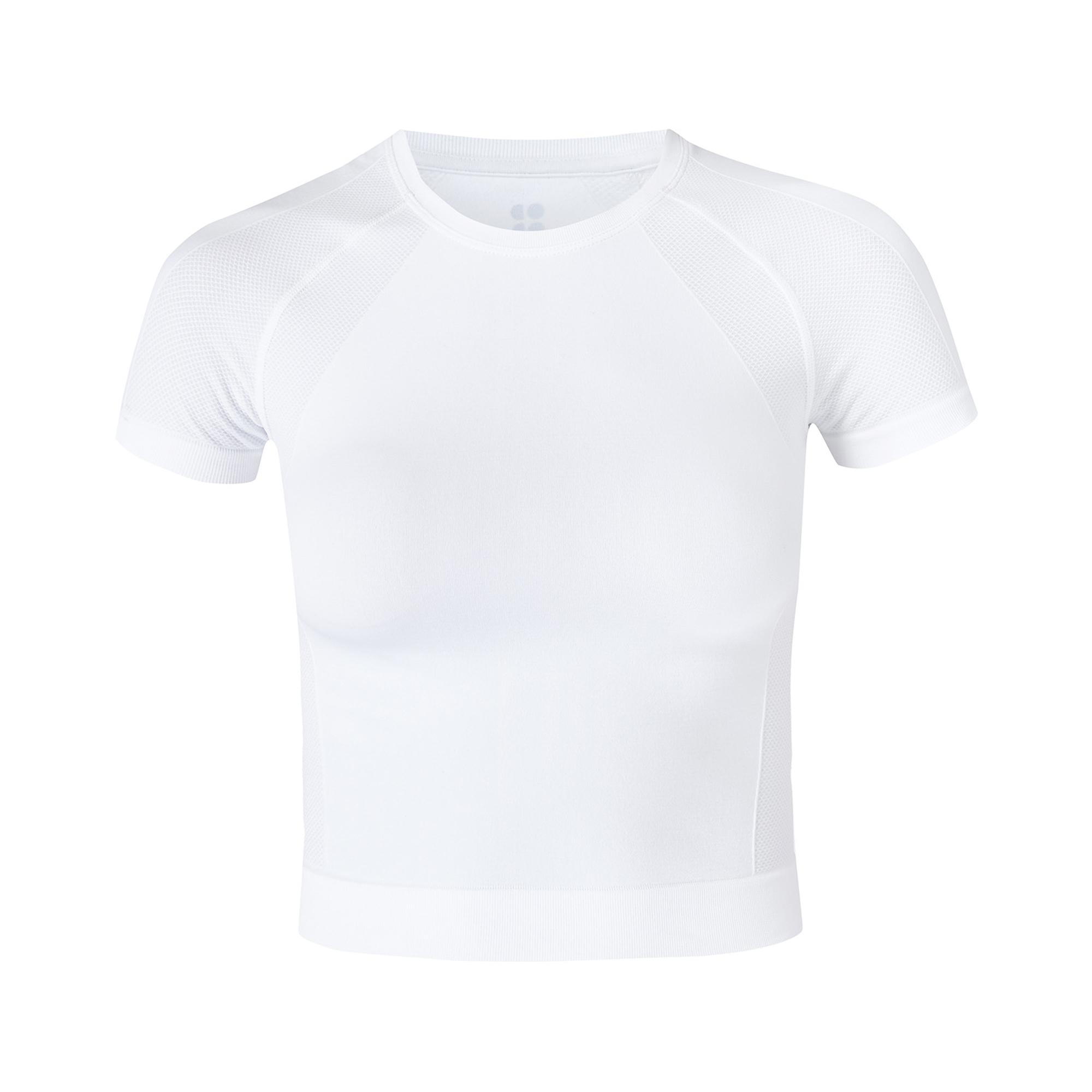 Sweaty Betty Athlete Crop Seamless Workout Kadın Beyaz Koşu Tank Top