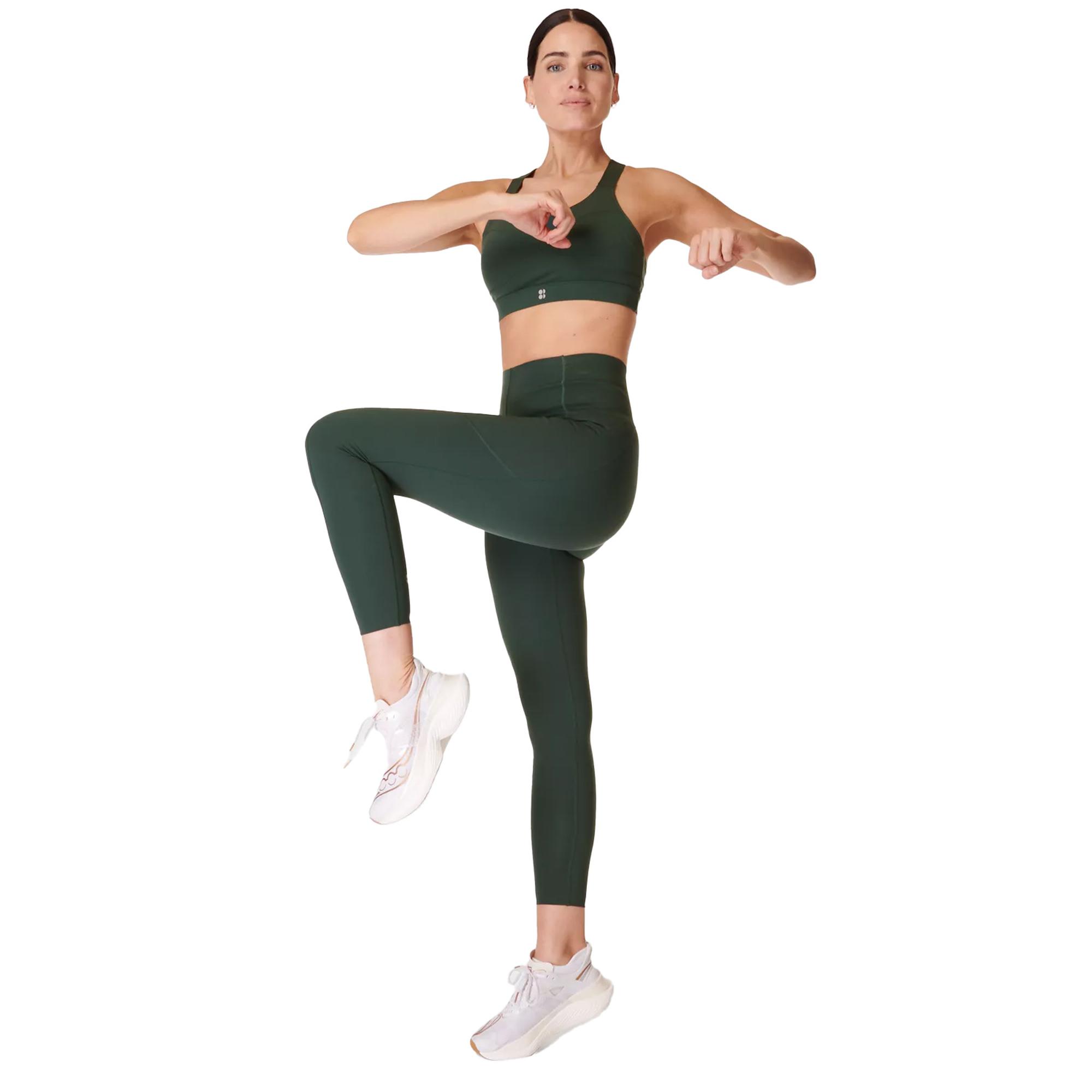 Sweaty Betty Power Ultrasculpt High Waist 7/8 Workout Leggings Kadın Yeşil Fitness Tayt