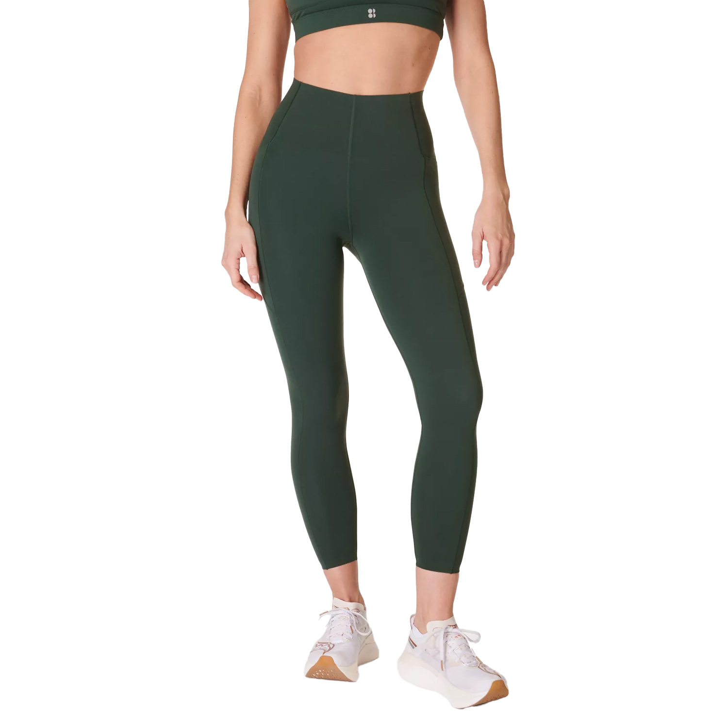  Sweaty Betty Power Ultrasculpt High Waist 7/8 Workout Leggings Kadın Yeşil Fitness Tayt