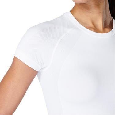  Sweaty Betty Athlete Crop Seamless Workout Kadın Beyaz Koşu Tank Top