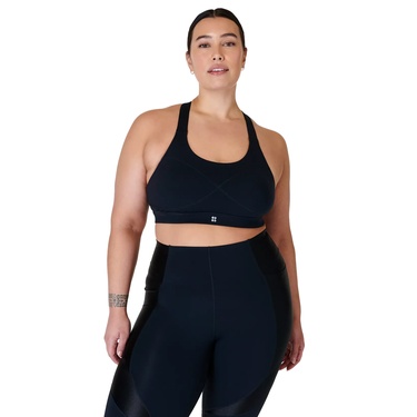  Sweaty Betty Power Medium Impact Sports Kadın Siyah Fitness Bra
