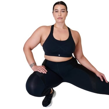  Sweaty Betty Power Medium Impact Sports Kadın Siyah Fitness Bra