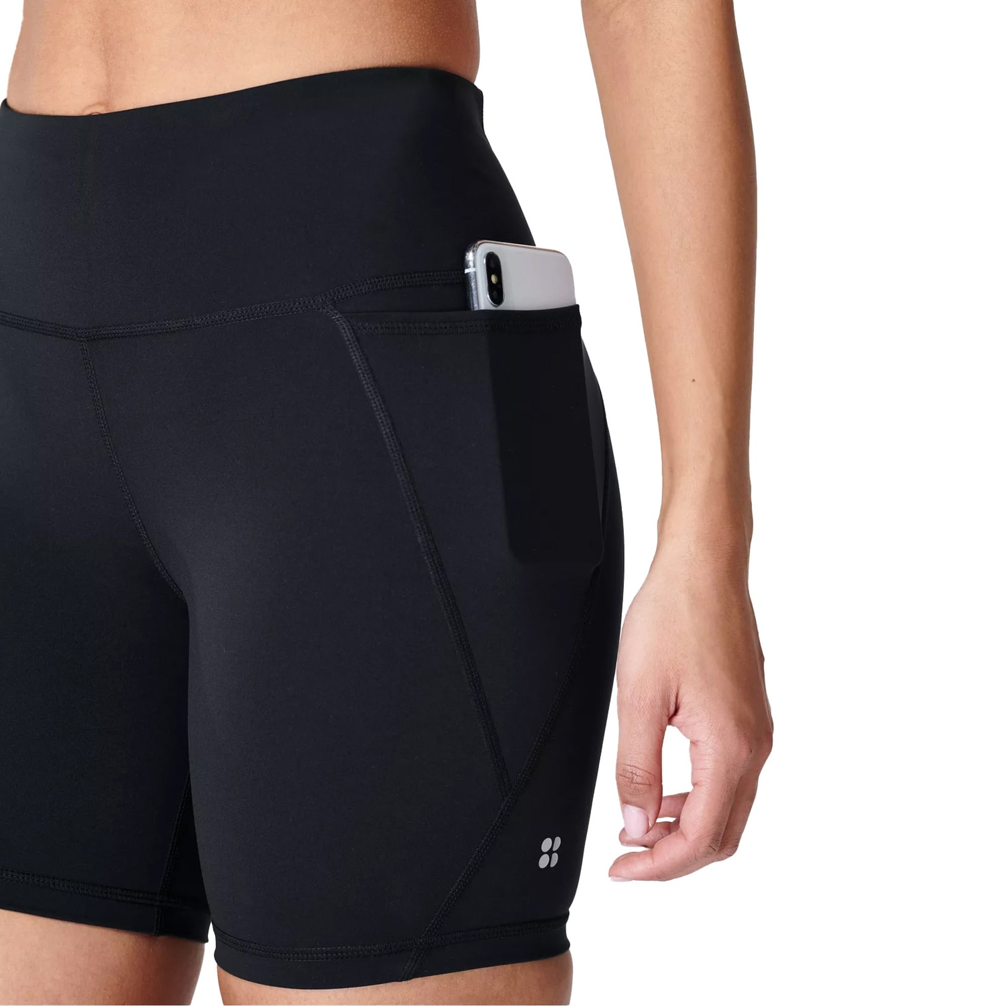 Sweaty Betty Power 6 Biker Shorts Kadın Siyah Koşu Şortu