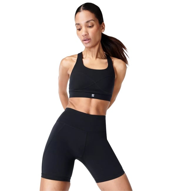  Sweaty Betty Power 6 Biker Shorts Kadın Siyah Koşu Şortu