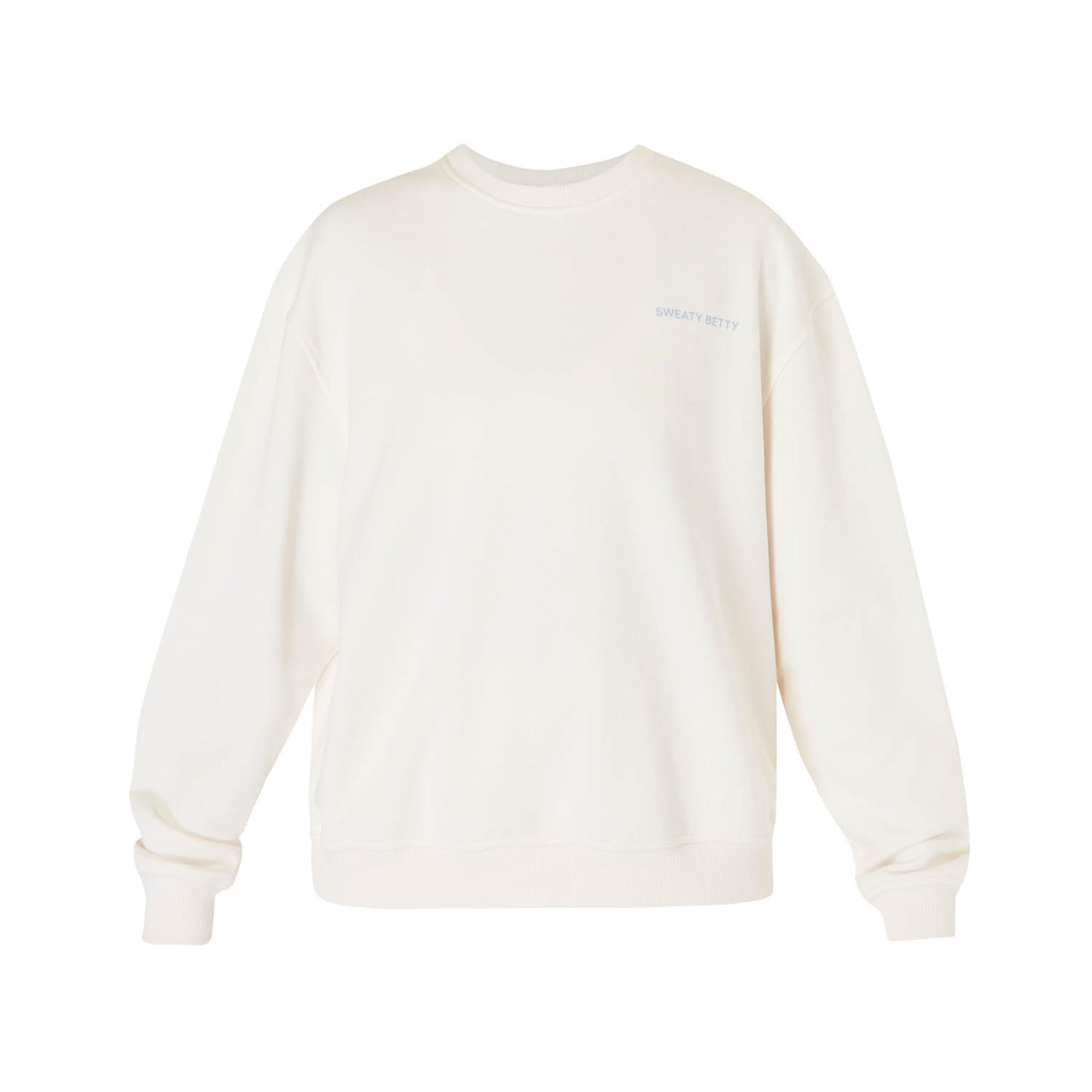 Sweaty Betty Our Strength Is In Each Other Kadın Beyaz Sweatshirt