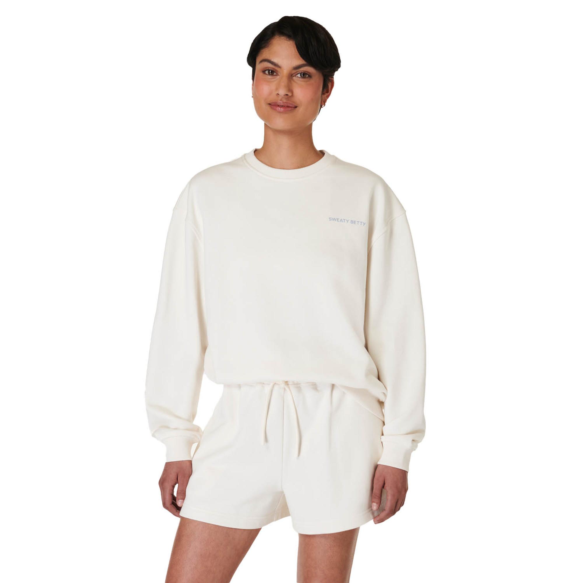 Sweaty Betty Our Strength Is In Each Other Kadın Beyaz Sweatshirt