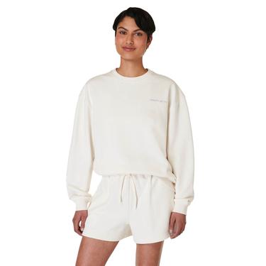  Sweaty Betty Our Strength Is In Each Other Kadın Beyaz Sweatshirt