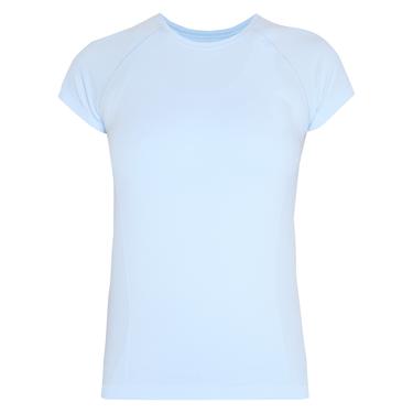  Sweaty Betty Athlete Seamless Workout T-shi Kadın Mavi Fitness Tişört