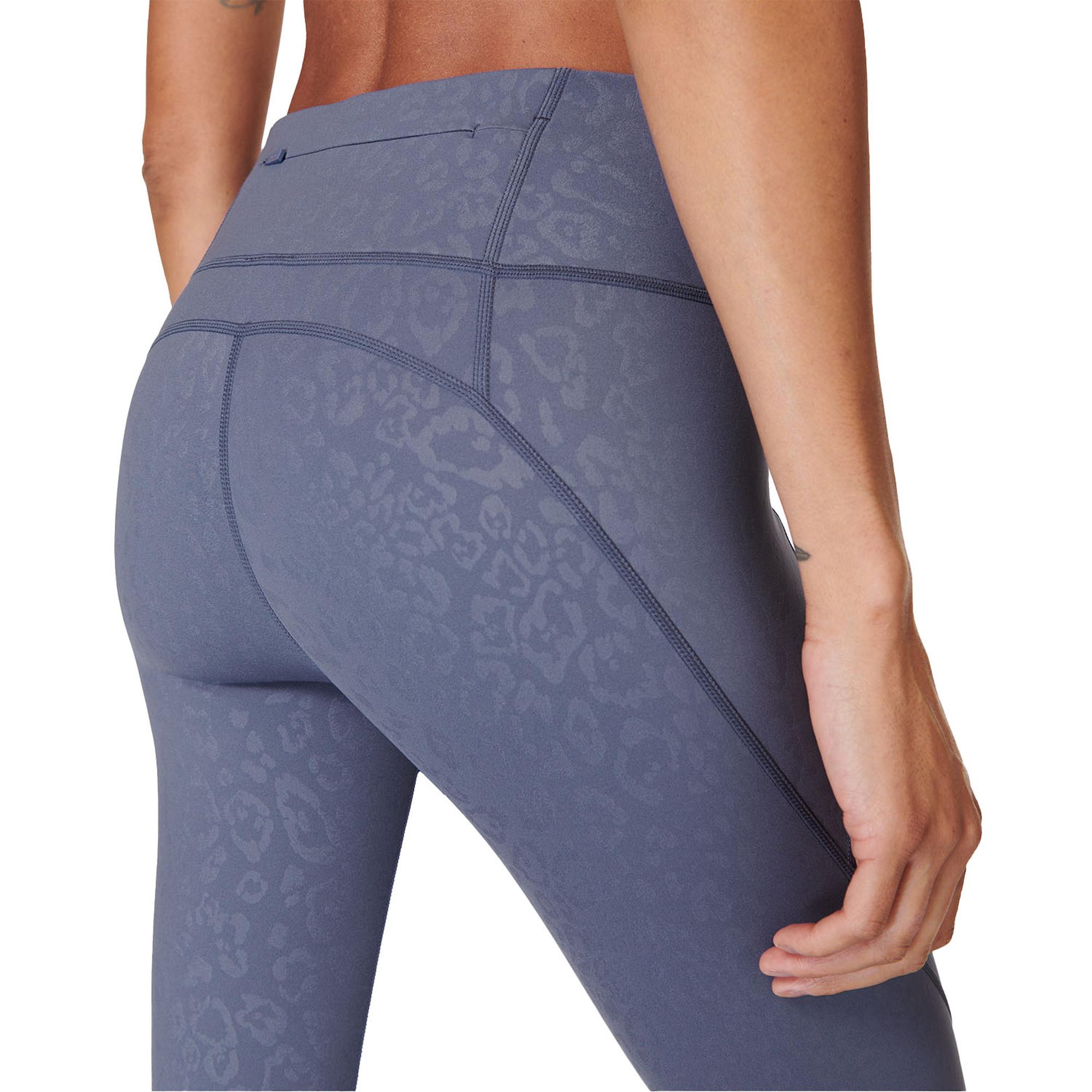Sweaty Betty Power 7/8 Emboss Workout Legging Kadın Mavi Fitness Tayt