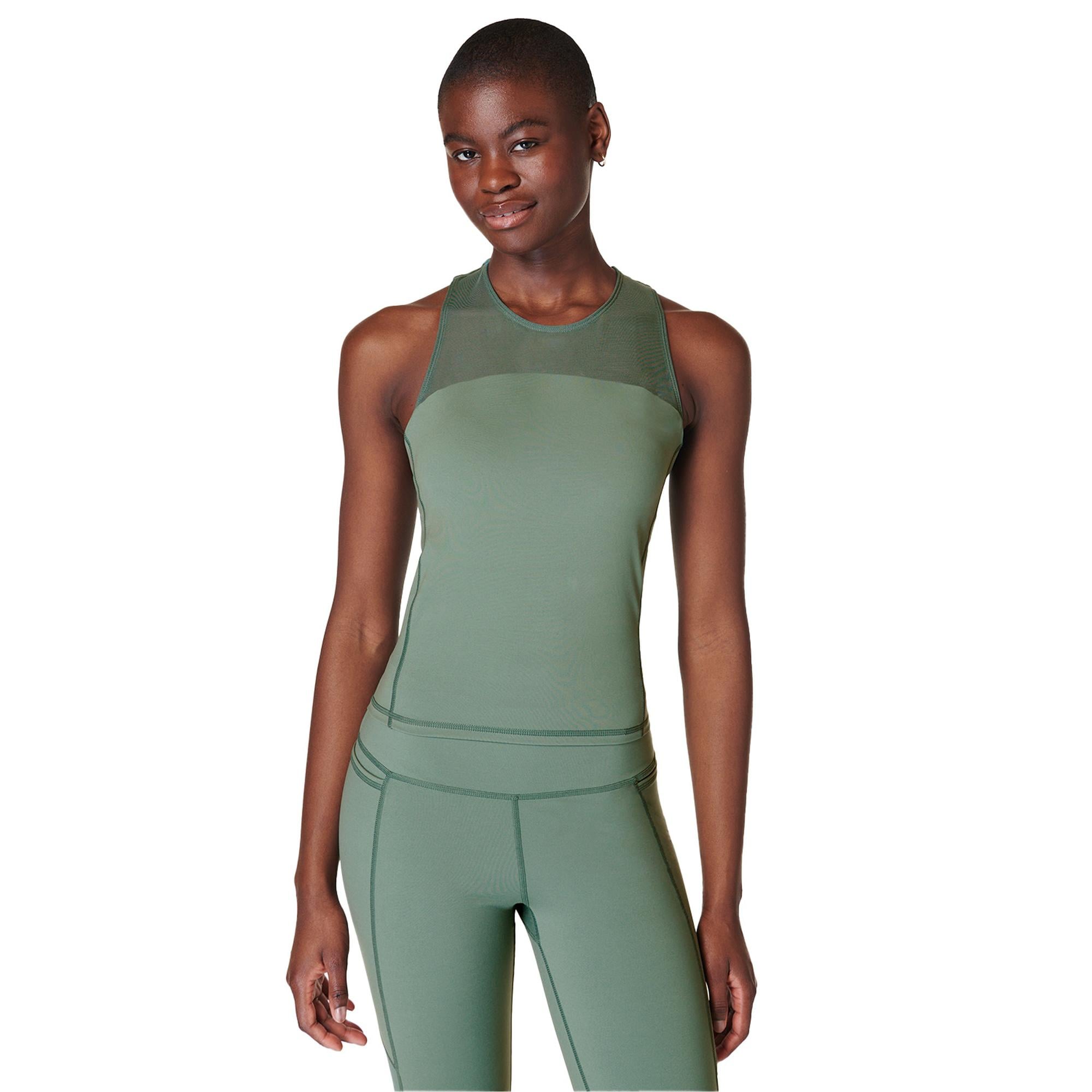 Sweaty Betty Power Illusion Workout Bra Tan Kadın Koşu Tank Top