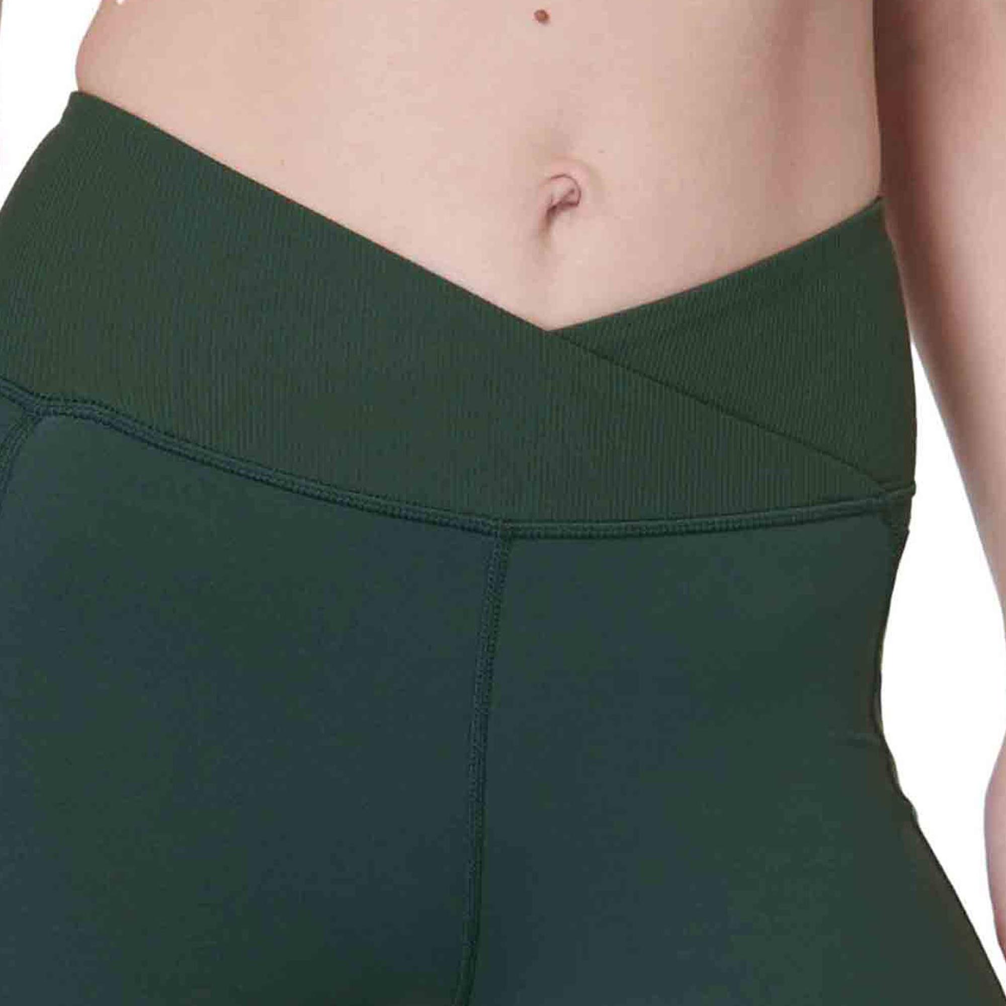 Sweaty Betty Summer Super Soft 7/8 Wrap Leg Kadın Yeşil Yoga Tayt