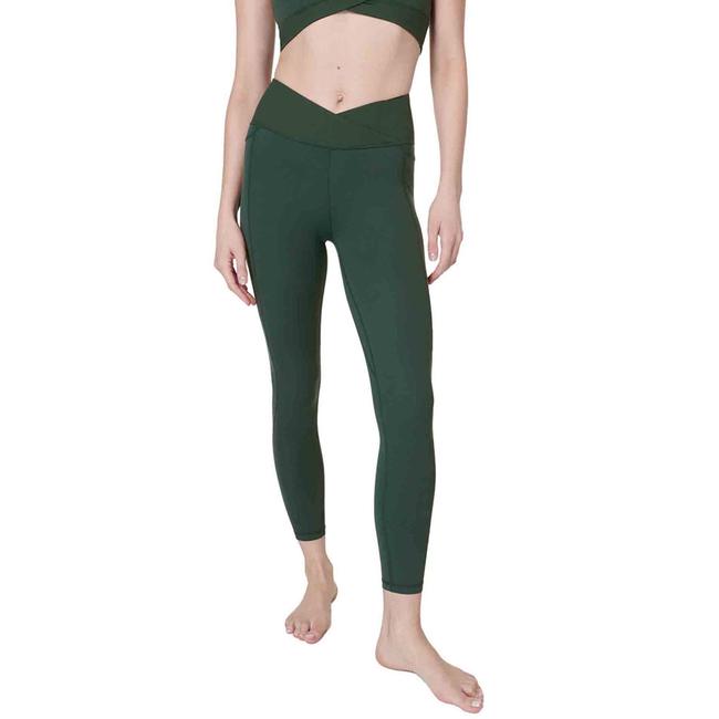  Sweaty Betty Summer Super Soft 7/8 Wrap Leg Kadın Yeşil Yoga Tayt
