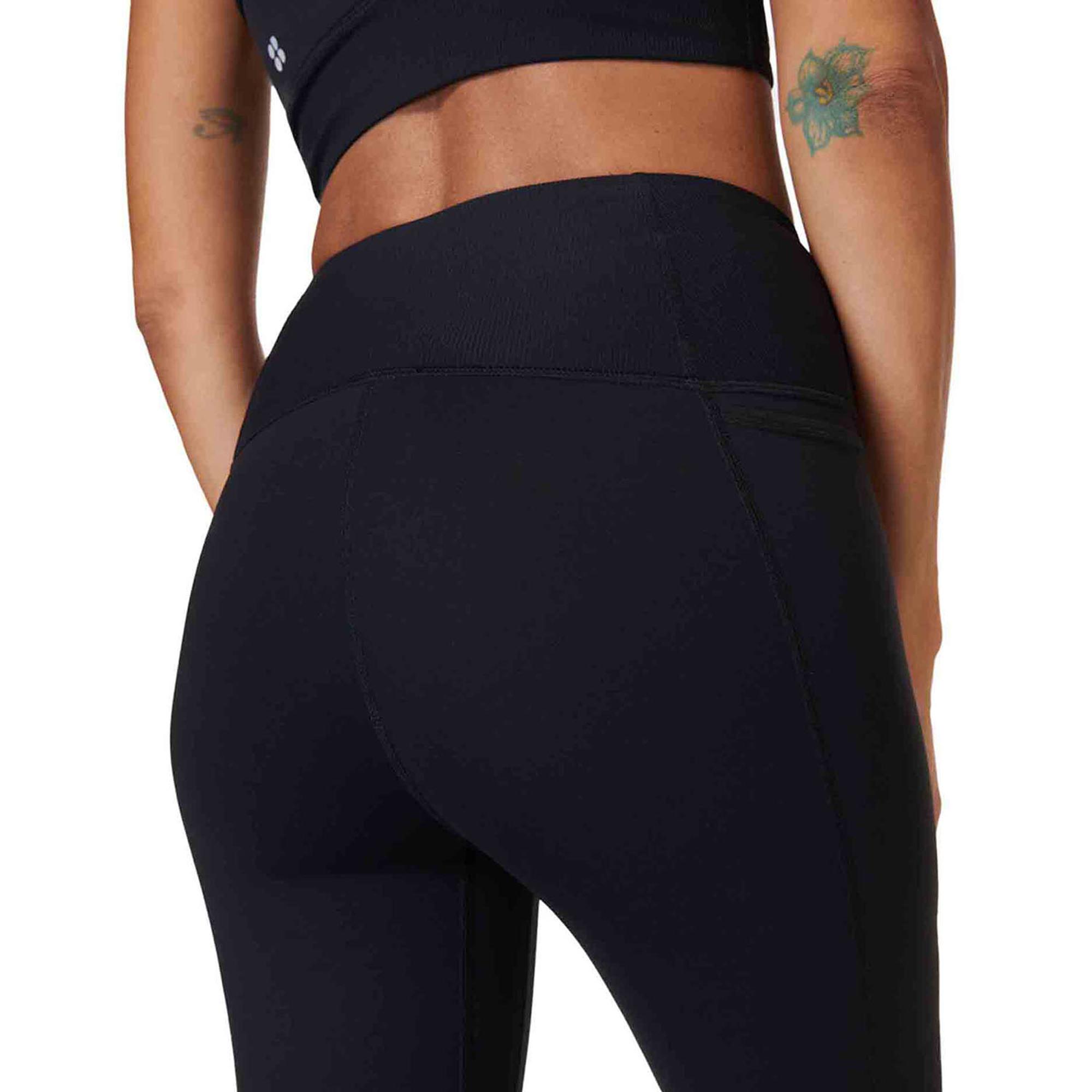 Sweaty Betty Summer Super Soft 7/8 Wrap Leg Kadın Siyah Yoga Tayt