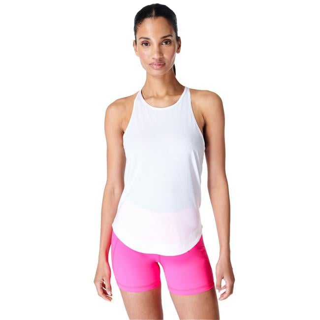  Sweaty Betty Breathe Easy Run Kadın Beyaz Koşu Tank Top