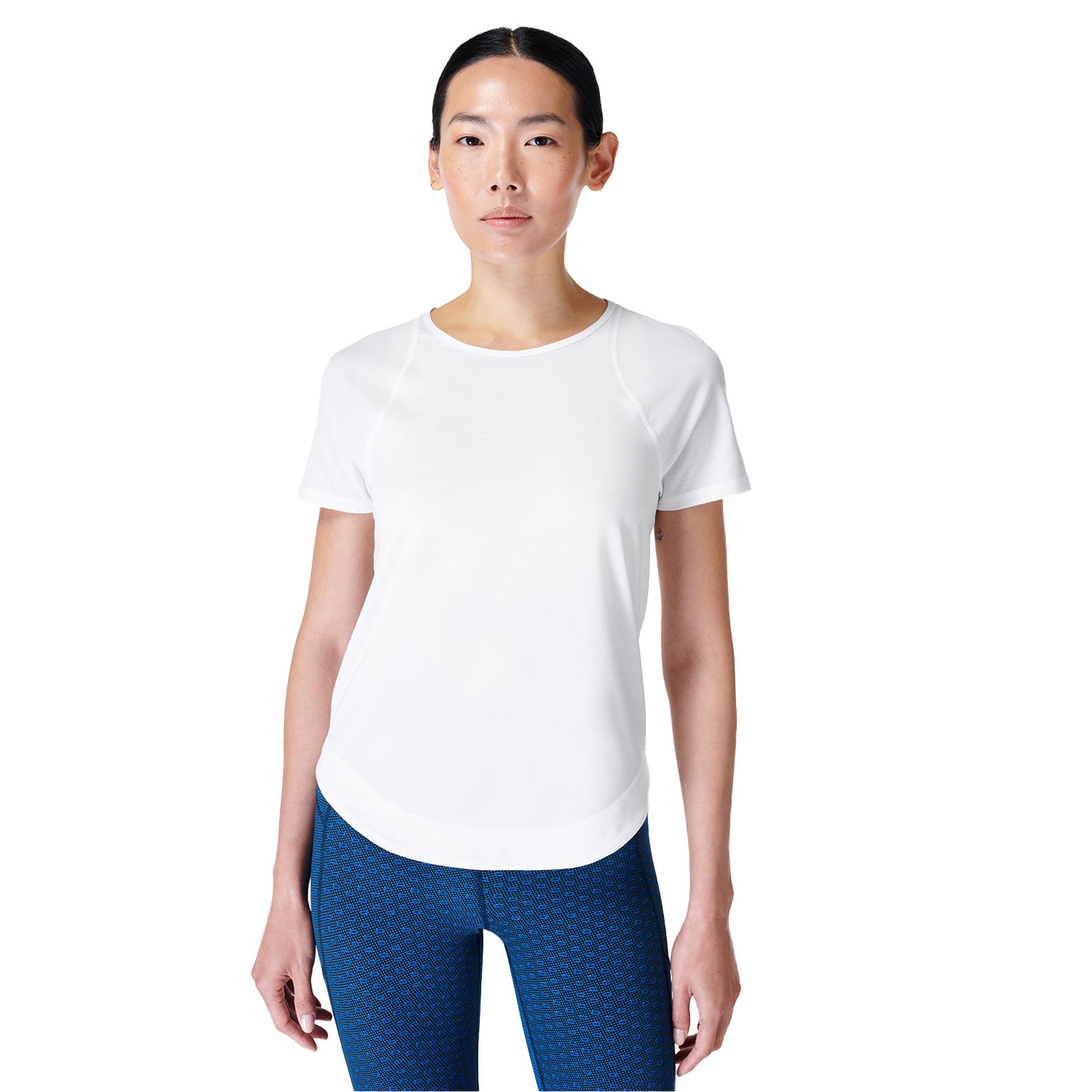 Sweaty Betty Breathe Easy Short Sleeve Top Kadın Beyaz Koşu Tişört