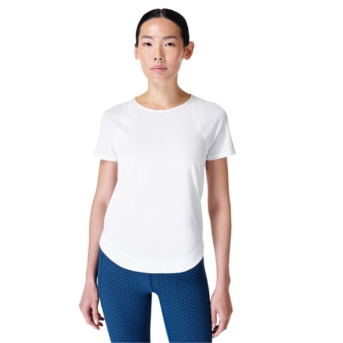  Sweaty Betty Breathe Easy Short Sleeve Top Kadın Beyaz Koşu Tişört