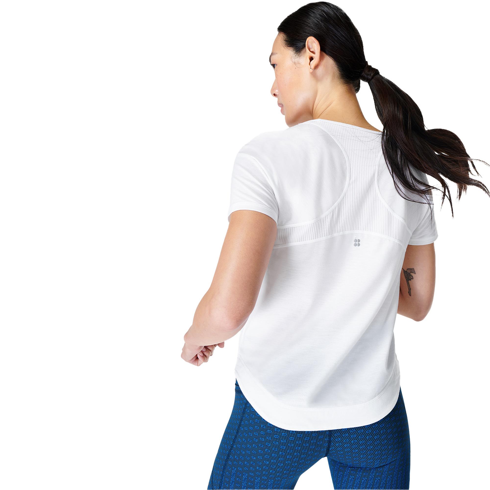 Sweaty Betty Breathe Easy Short Sleeve Top Kadın Beyaz Koşu Tişört