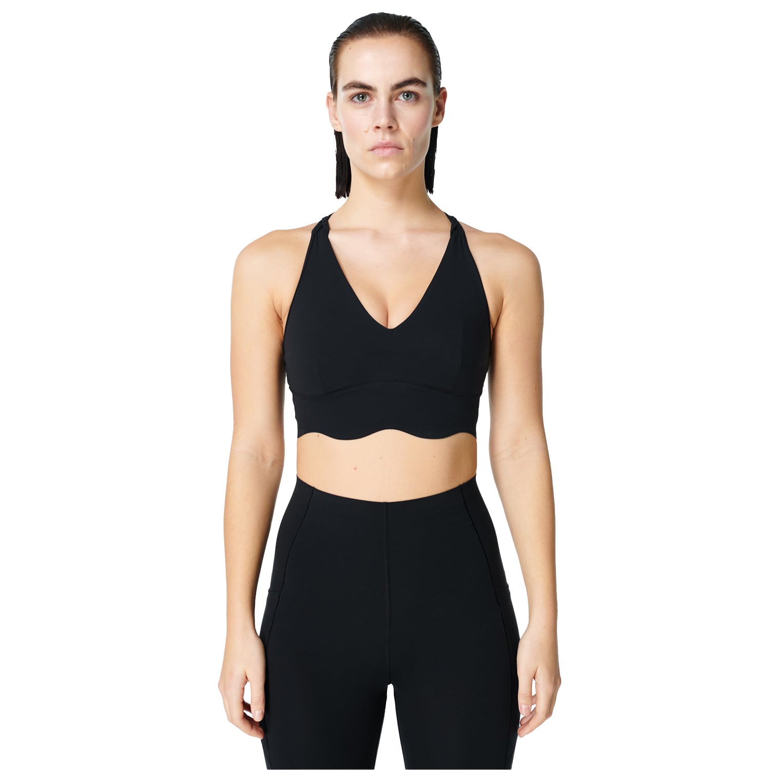  Sweaty Betty Power Contour Kadın Siyah Fitness Bra