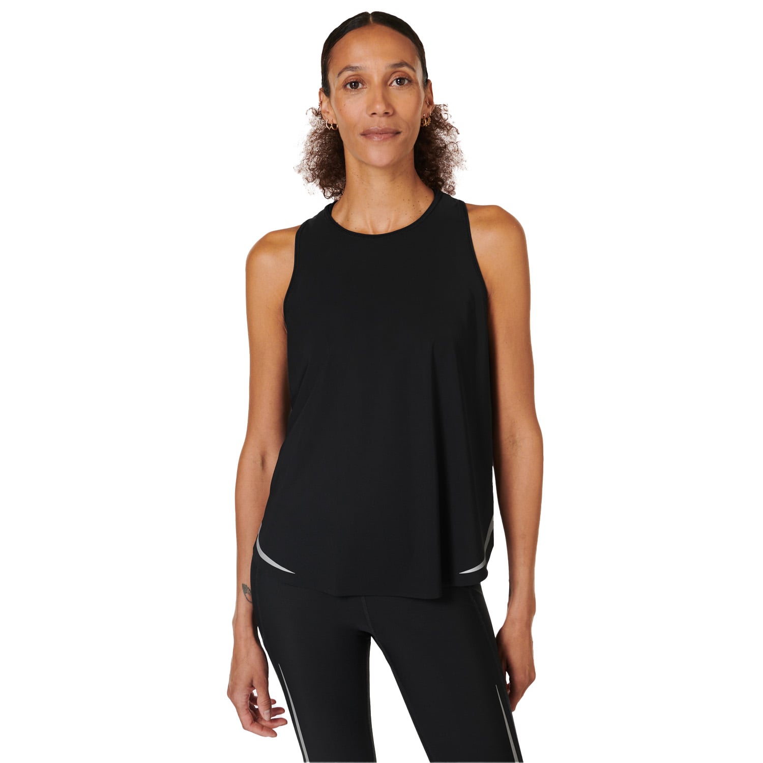  Sweaty Betty Zero Gravity Running Tank Kadın Siyah Koşu Tank Top