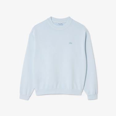  Erkek Loose Fit Bisiklet Yaka Açık Mavi Sweatshirt