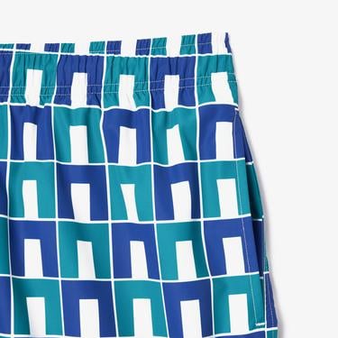  Robert George Erkek Baskılı Mavi Mayo Şort