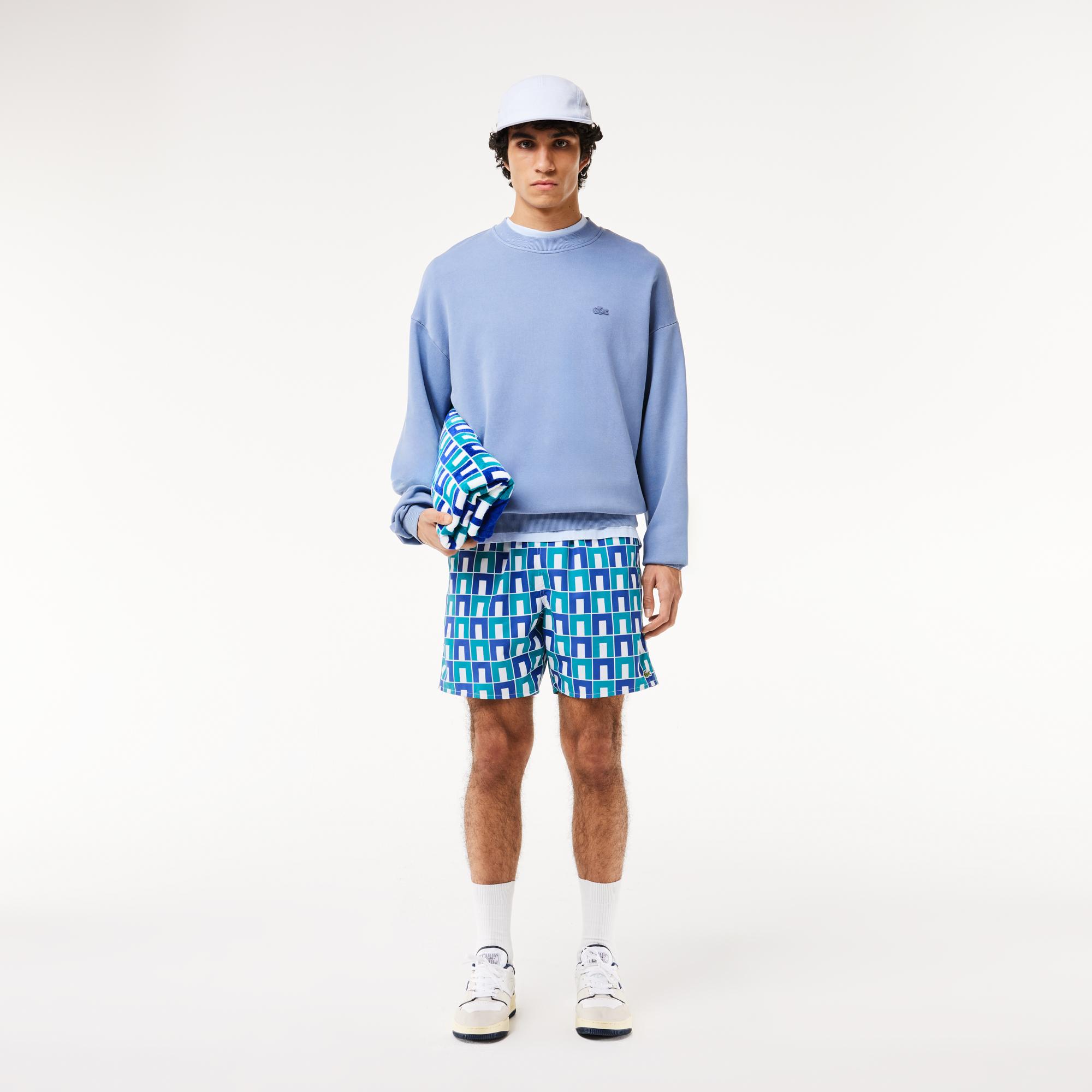 Robert George Erkek Baskılı Mavi Mayo Şort