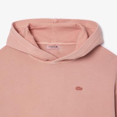  Kadın Oversize Fit Kapüşonlu Pembe Sweatshirt