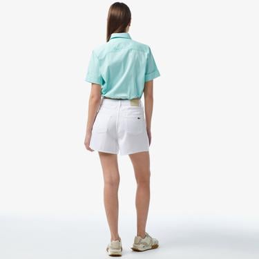  Kadın Kısa Kollu Mavi Gömlek