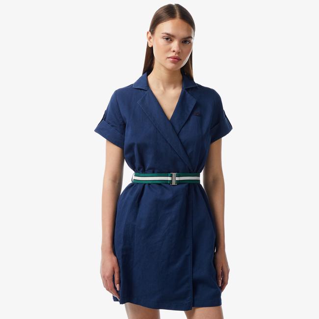  Kadın Straight Fit Lacivert Elbise